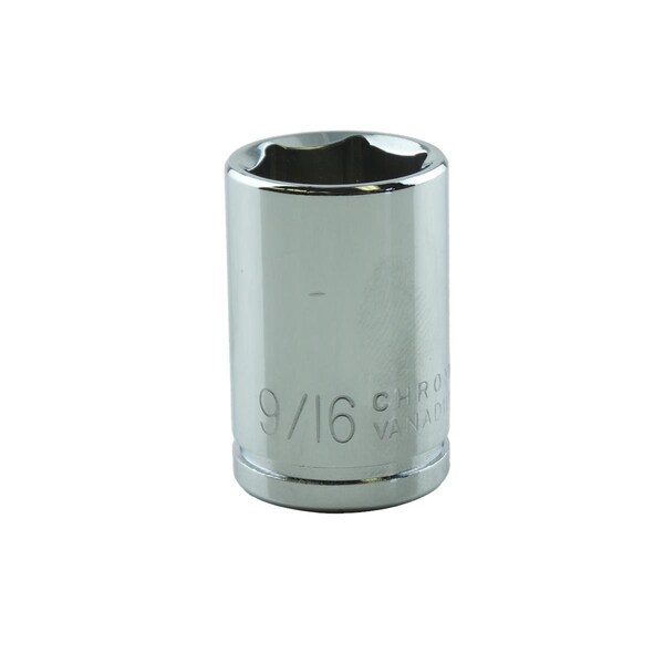 K-Tool International 3/8" Drive, 9/16" SAE Socket, 6 Points, Standard 6Pt, 9/16", 3/8"Dr KTI-22118 - main